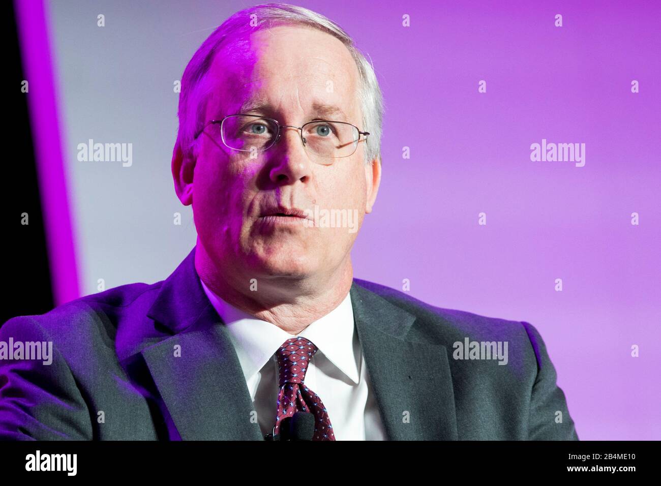 John Shannon, Vice President und Program Manager, Space Launch System, The Boeing Company, spricht auf dem US-Handelskammer Aviation Summit in W Stockfoto