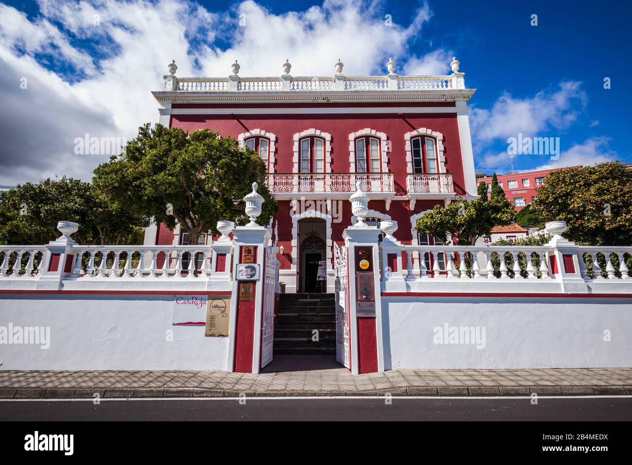 Spanien, Kanarische Inseln, La Palma, Villa de Mazo, Museo Casa Roja, Stadt Museum, 1911 erbaut Stockfoto