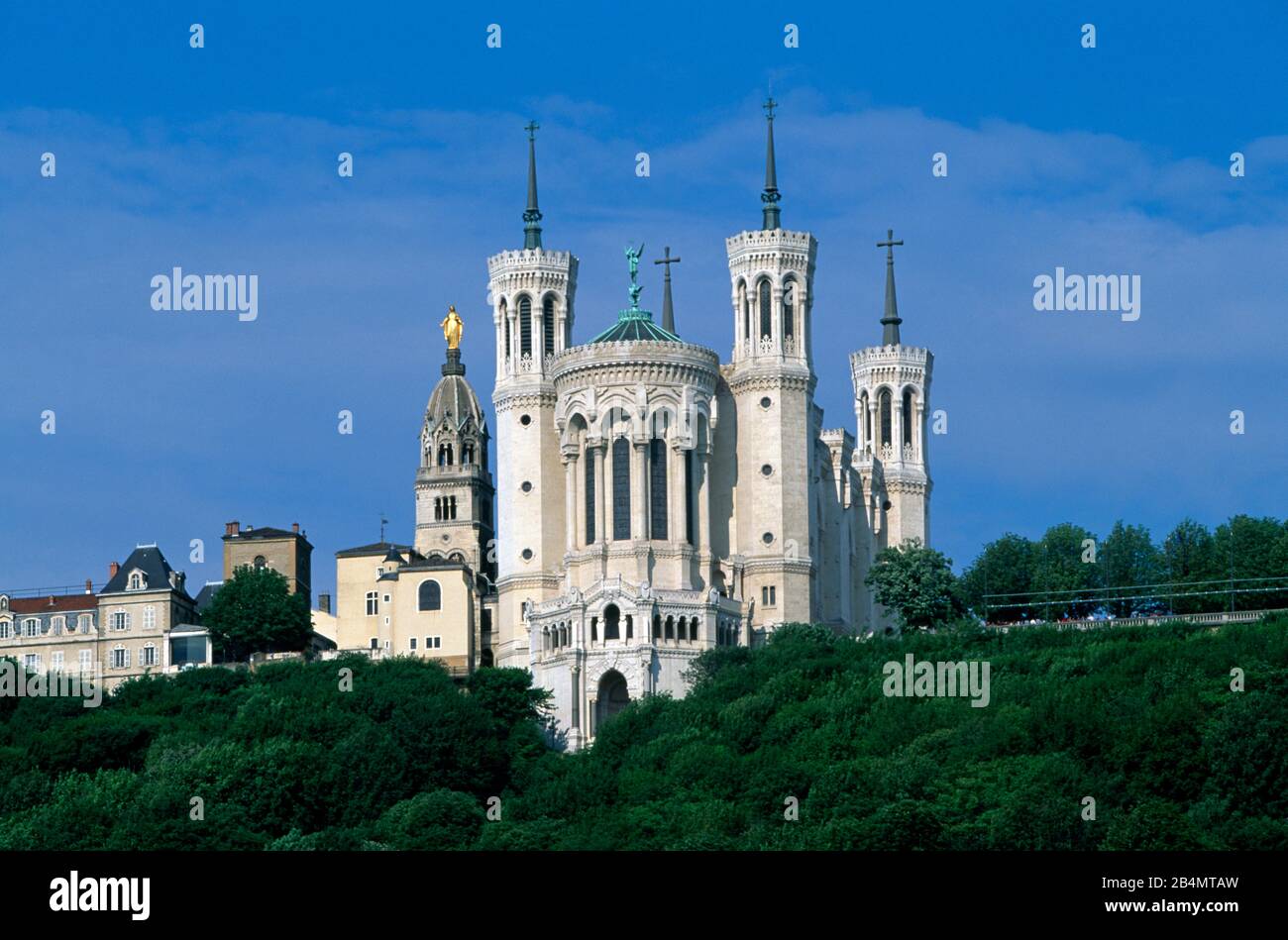 Basilika Notre Dame de Fourviere, Auvergne-<unk> ône-Alpen, Lyon, Frankreich Stockfoto