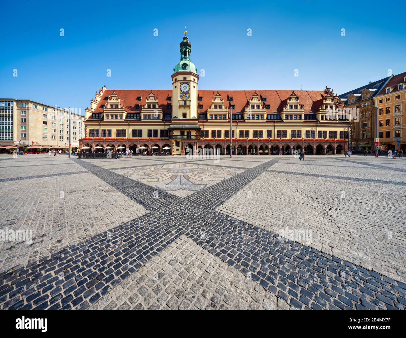 Deutschland, Sachsen, Leipzig, Altes Rathaus, Stadthistorisches Museum, Marktplatz Stockfoto
