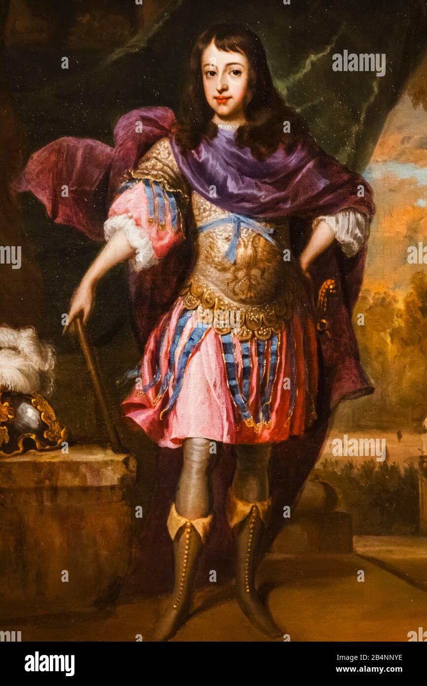 England, London, Porträt des Prinzen Wilhelm von Oranien als Teenager vom 1667 Stockfoto