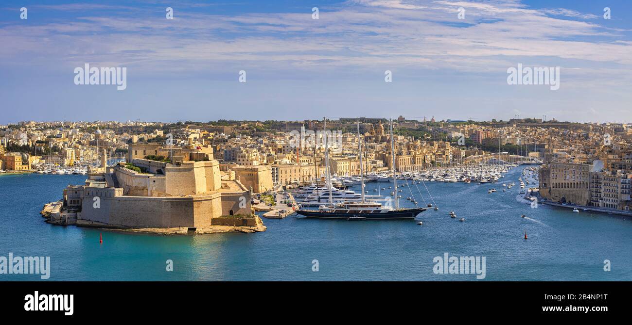 Malta, La Valeta, UNESCO-Weltkulturerbe, Birgu District Stockfoto