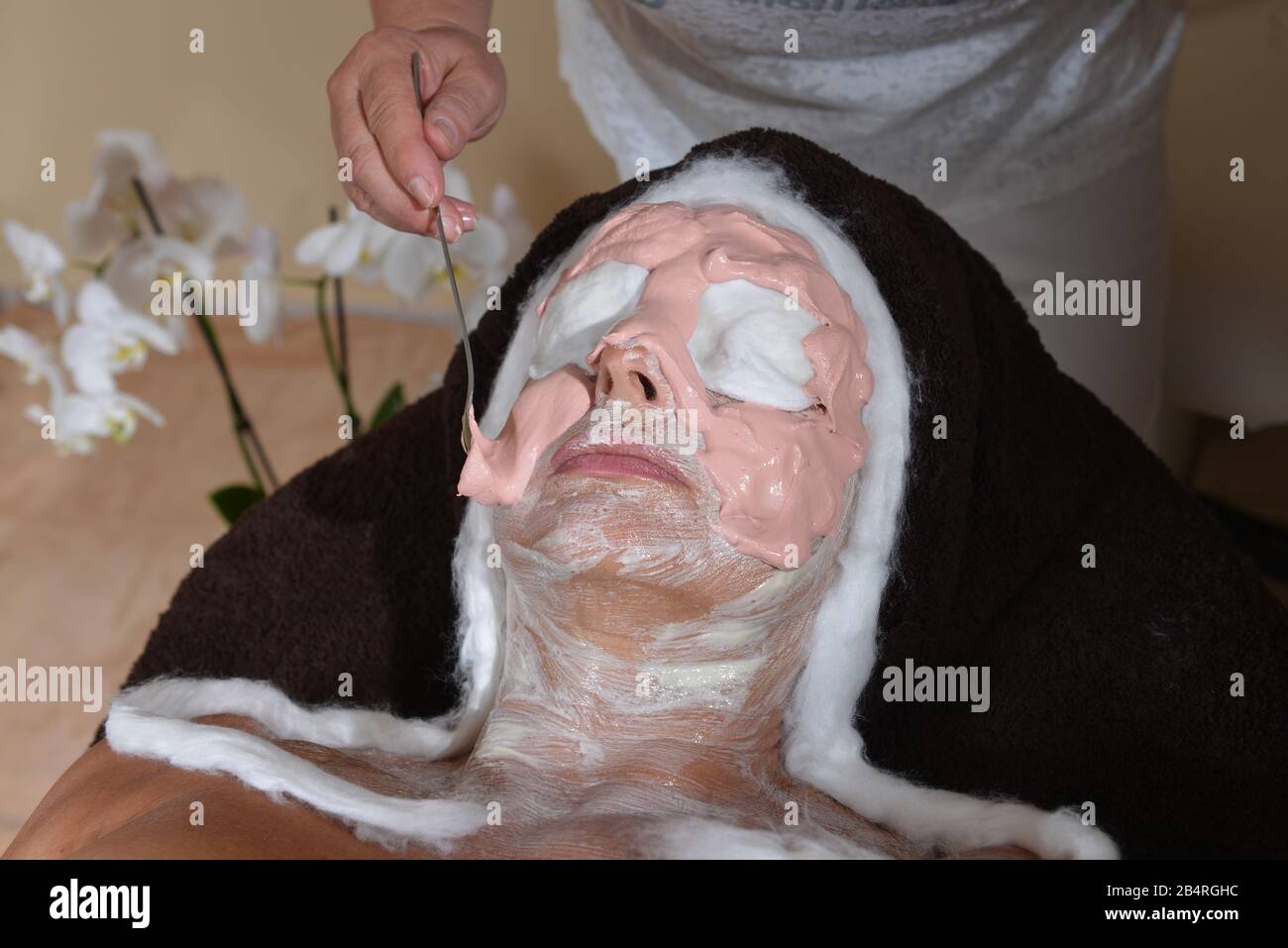 Kosmetik, Gesichtsmaske Stockfoto