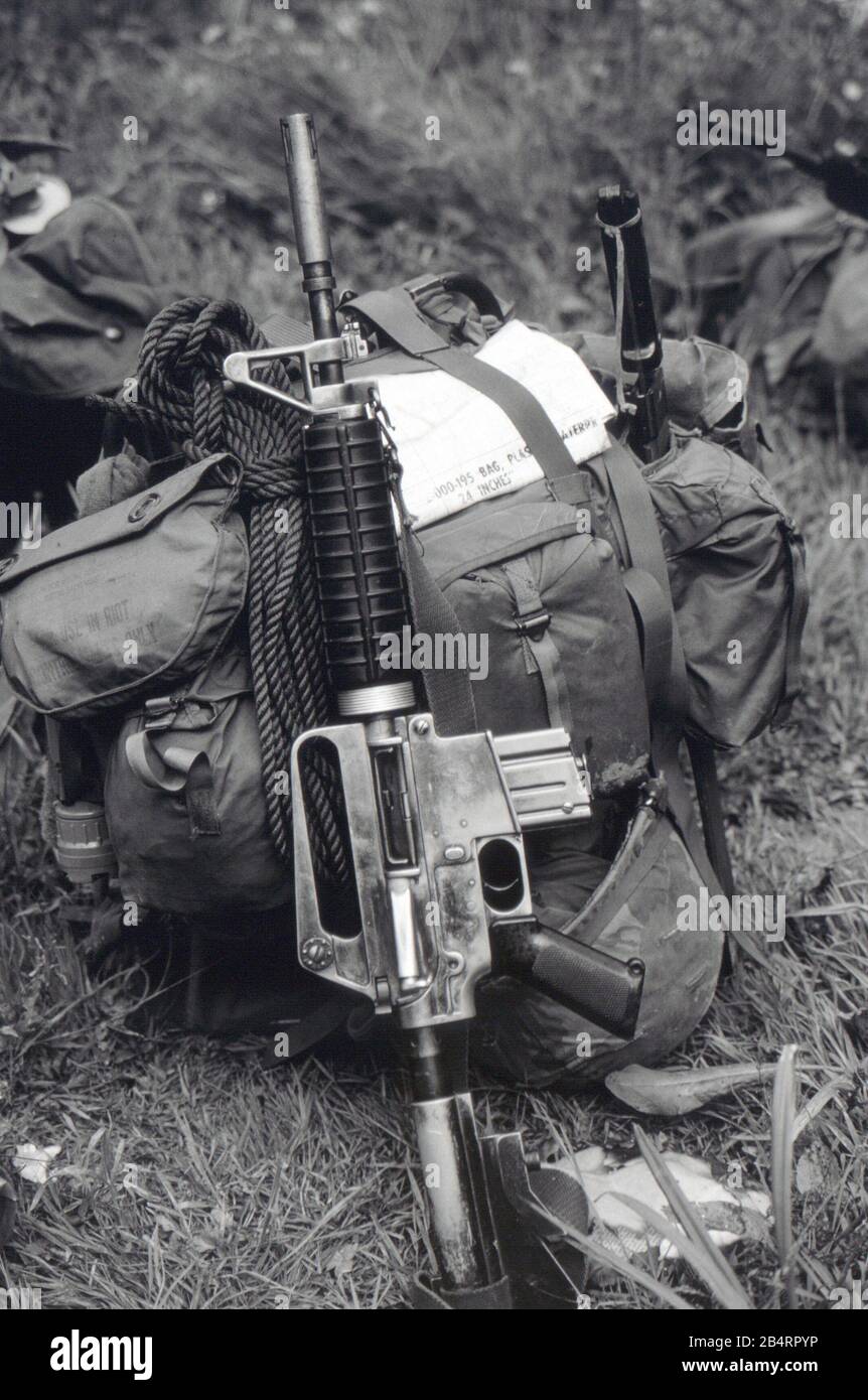US Rifleman Vietnam 1968 Reenactor Stockfoto
