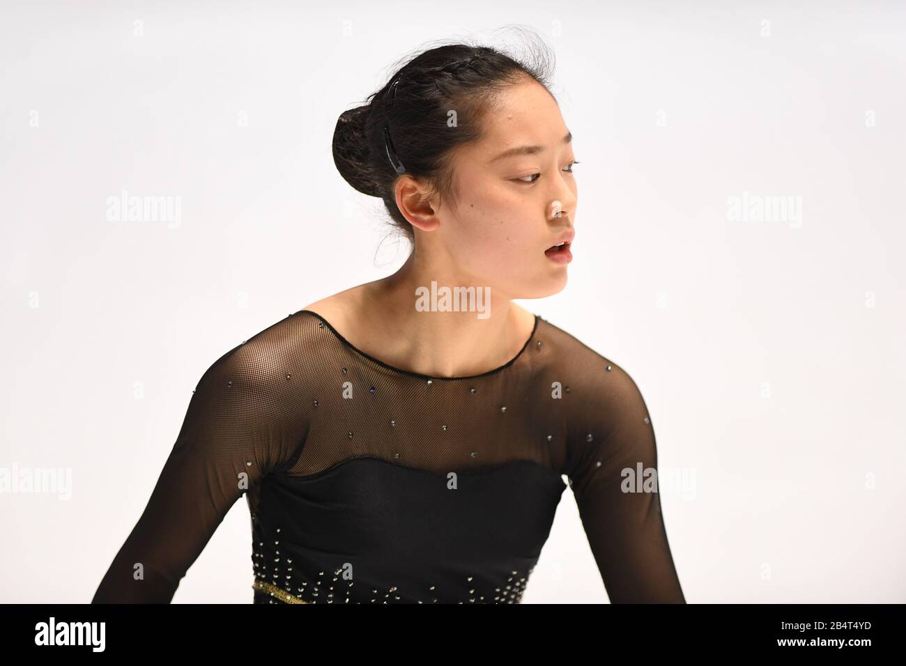 Tallinn, Estland. März 2020. Tomoe KAWABATA aus Japan, während Der "Ladies Free Practice" bei den ISU World Junior Figure Skating Championats 2020 in der Tondiraba-Eishalle, am 07. März 2020 in Tallinn, Estland. Credit: Raniero Corbelletti/AFLO/Alamy Live News Stockfoto