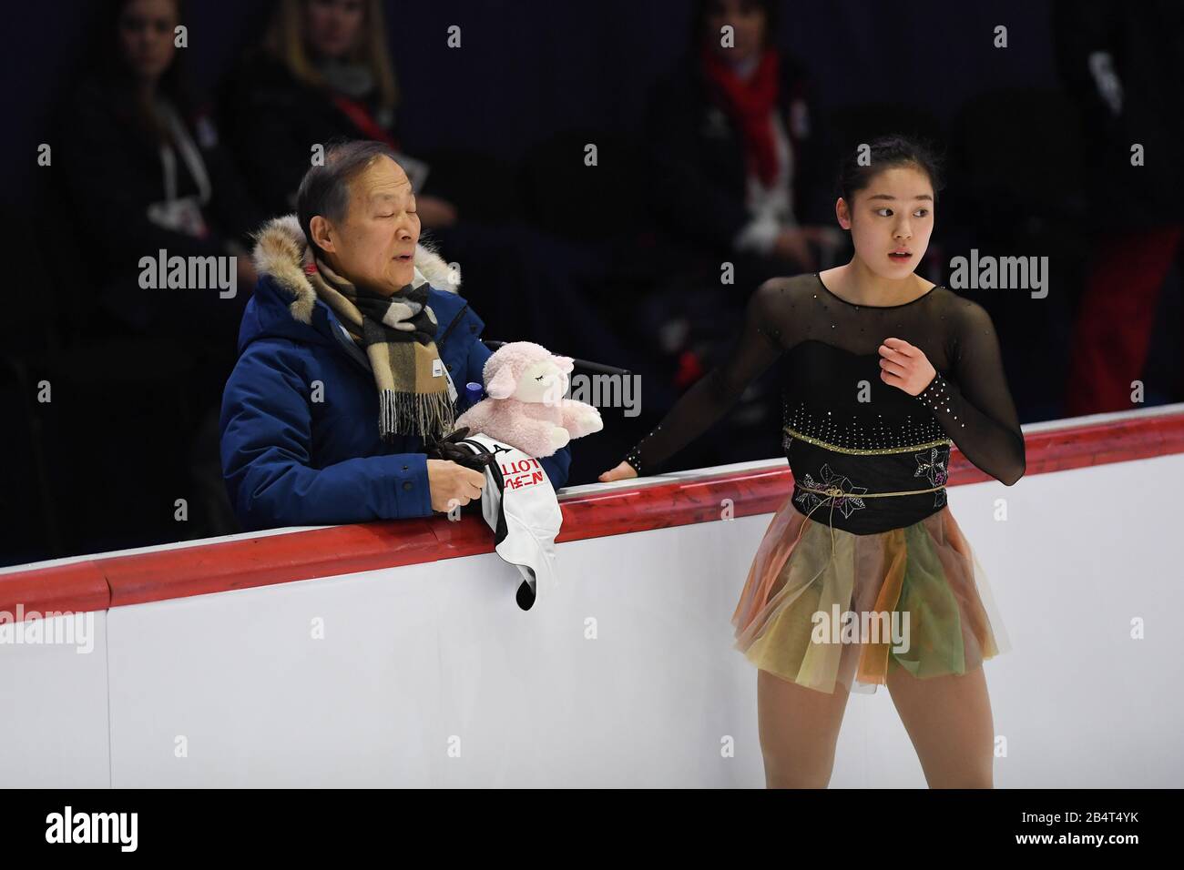 Tallinn, Estland. März 2020. Tomoe KAWABATA aus Japan, während Der "Ladies Free Practice" bei den ISU World Junior Figure Skating Championats 2020 in der Tondiraba-Eishalle, am 07. März 2020 in Tallinn, Estland. Kredit: Aflo Co. Ltd./Alamy Live News Stockfoto