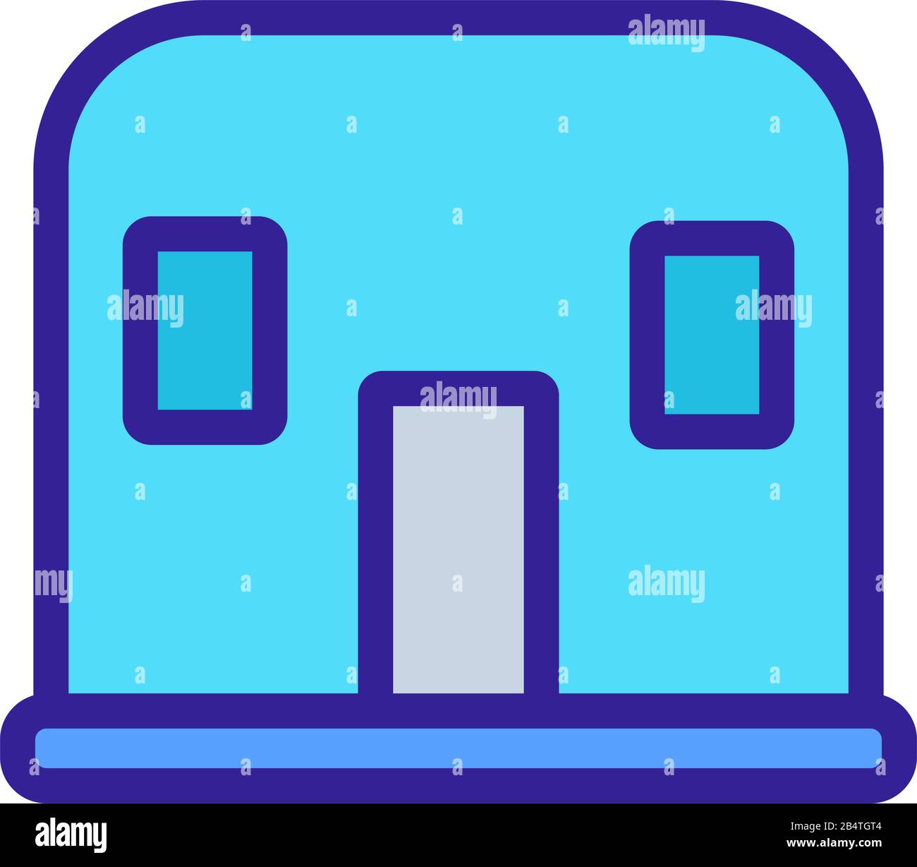 Vektor des Zeltsymbols. Isolierte Darstellung des Kontursymbols Stock Vektor