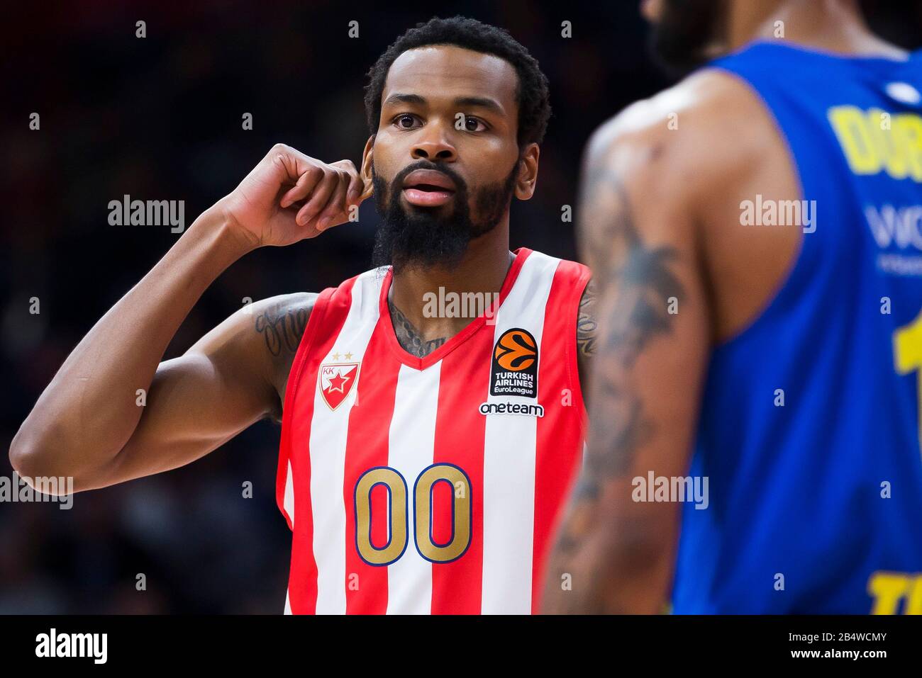 Belgrad, Serbien. März 2020. Kevin Punter von Crvena Zvezda mts Belgrader Gesten. Kredit: Nikola Krstic/Alamy Live News Stockfoto