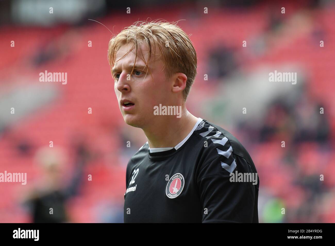 London, Großbritannien. März 2020. George Lapslie von Charlton beim Sky Bet Championship Match zwischen Charlton Athletic und Middlesbrough im Valley, London am Samstag, 7. März 2020. (Kredit: Ivan Yordanov/MI News) Foto darf nur für redaktionelle Zwecke in Zeitungen und/oder Zeitschriften verwendet werden, Lizenz für kommerzielle Nutzung erforderlich Kredit: MI News & Sport /Alamy Live News Credit: MI News & Sport /Alamy Live News Stockfoto