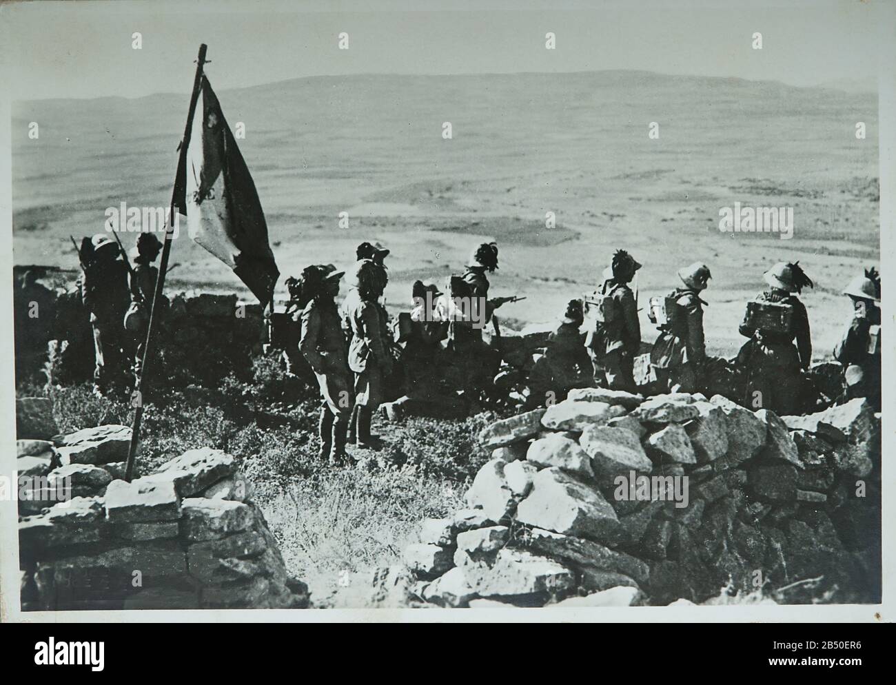 Bersaglieri in der Nähe von Ganra A.O.I., italienische Truppen, in Somaliland, Camicie nere, 2. weltkrieg Stockfoto