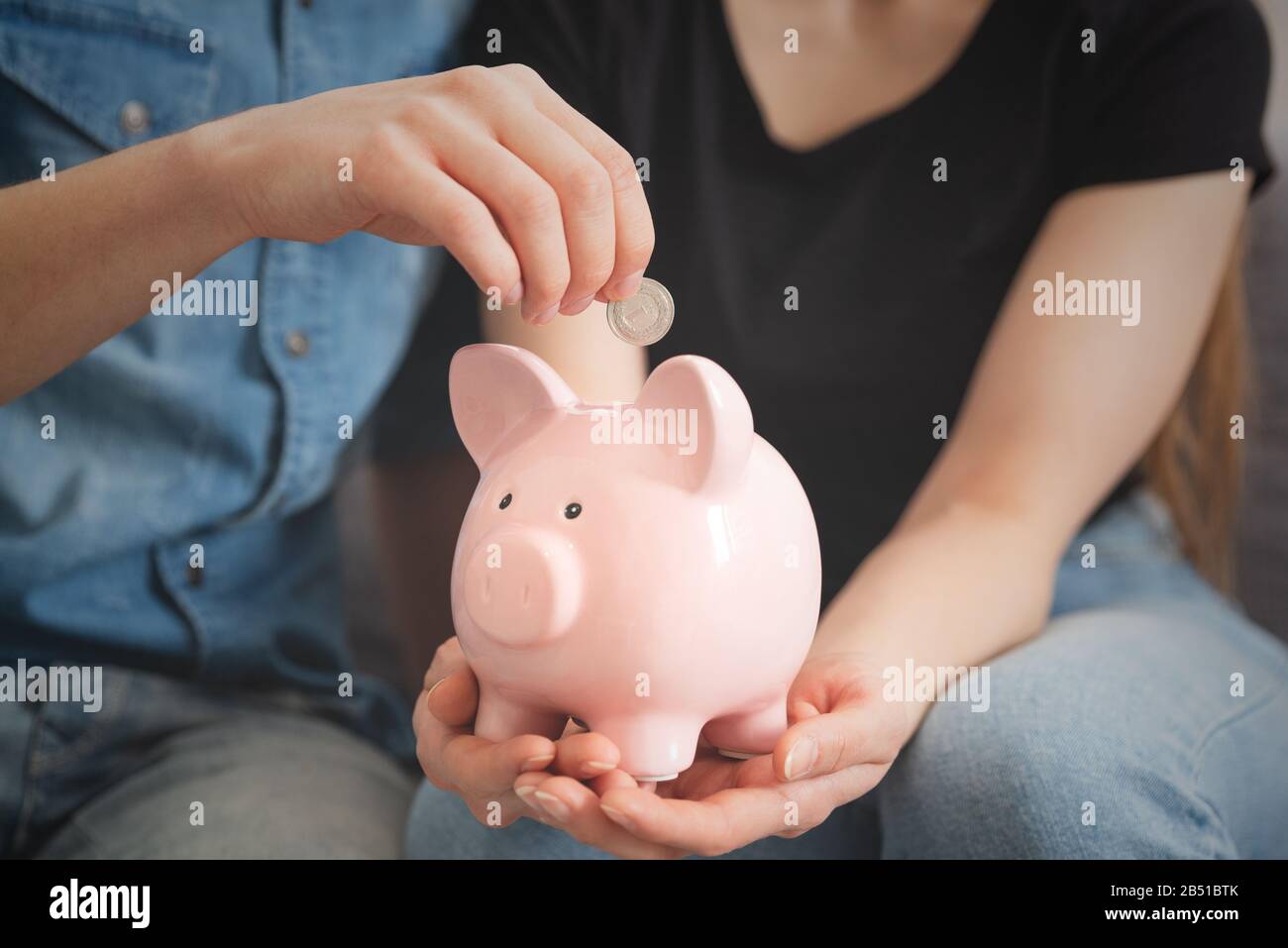 Hausbudget, Familienfinanzierung mit Sparkassen Stockfoto