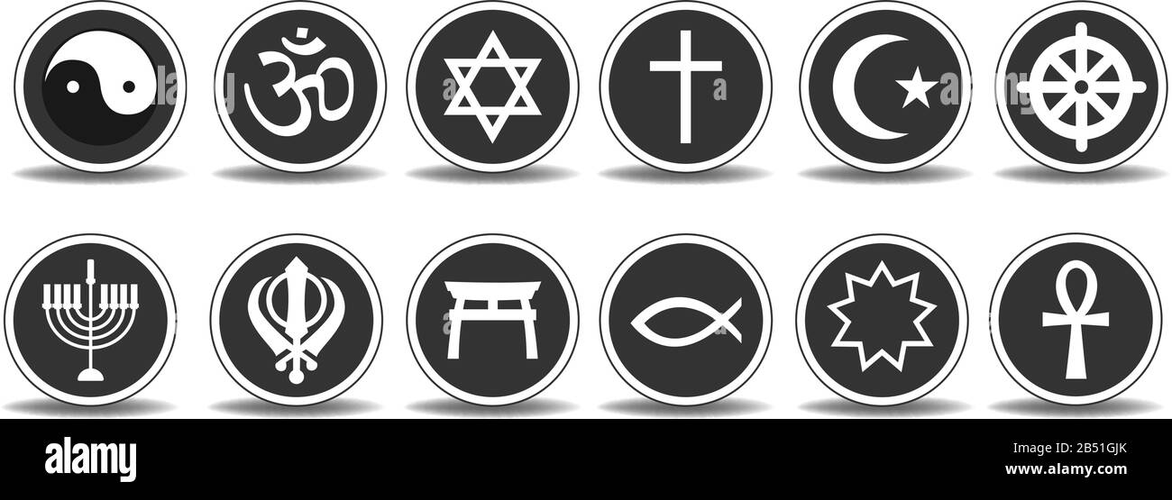 Religiöse Symbole Stock Vektor