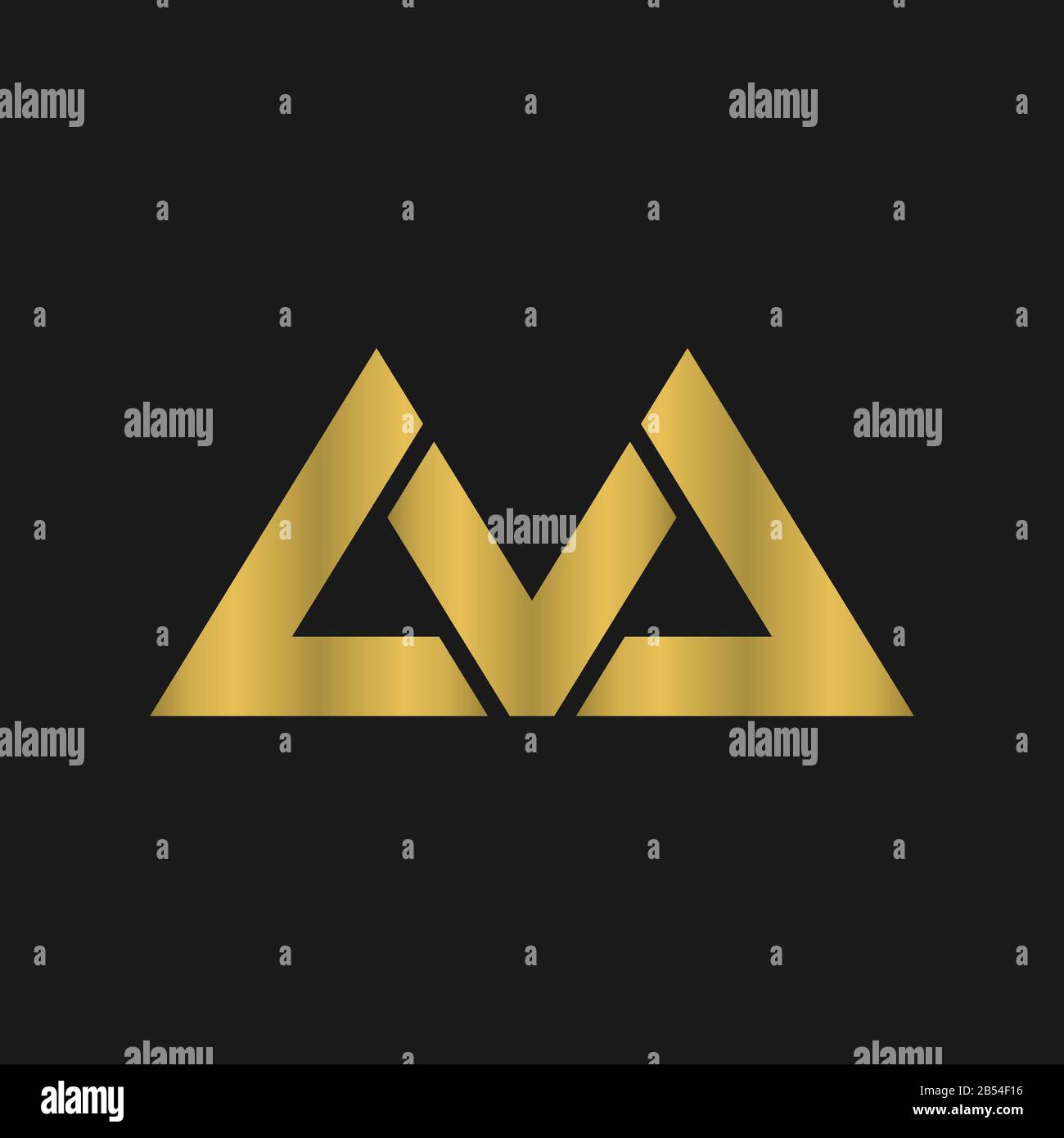L, V, LV, AA-Logo-Design für Monogramme in den Bergen Stock Vektor