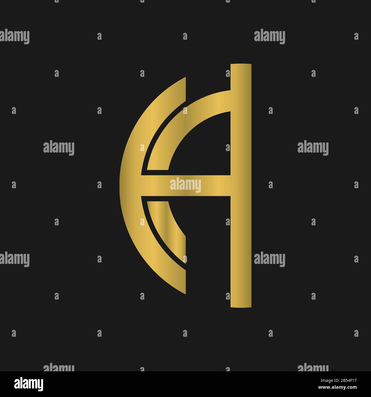 A, H, AH, HA Letter Logo Design mit kreativer moderner Typografie Stock Vektor
