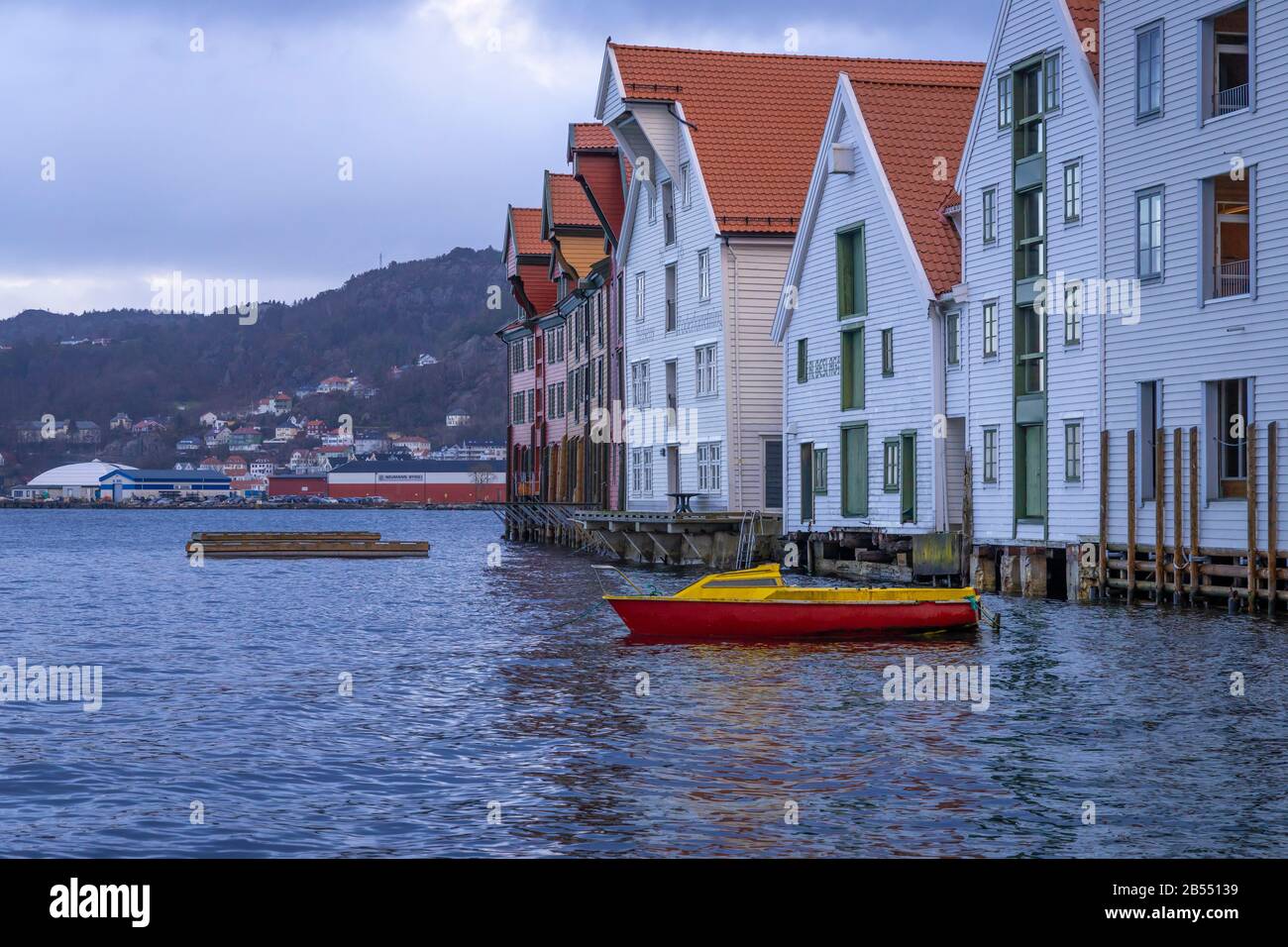 Alte Woddenhäuser in Bergen, Norwegen Stockfoto