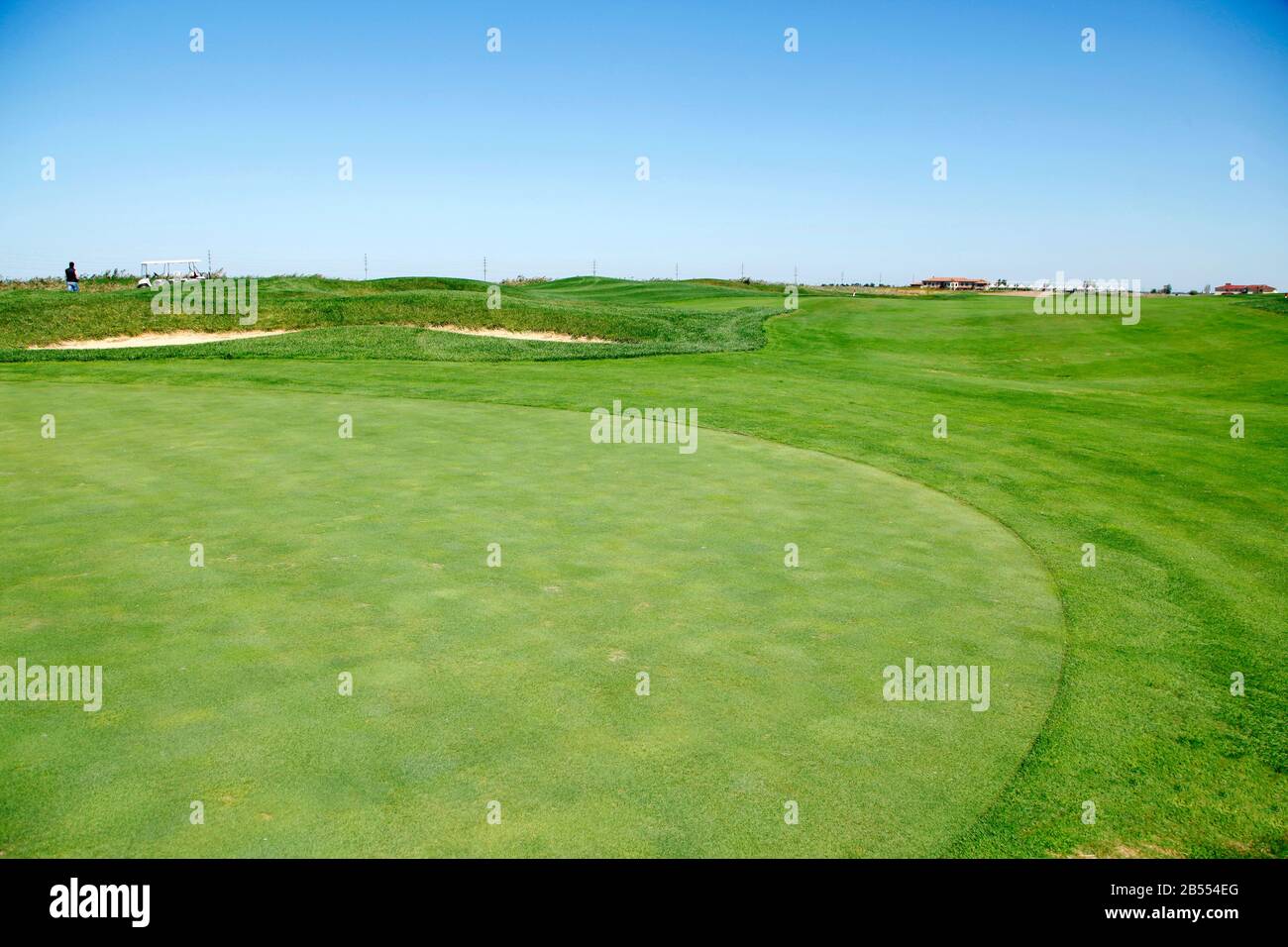 Die Landschaft des Golfplatzes Stockfoto
