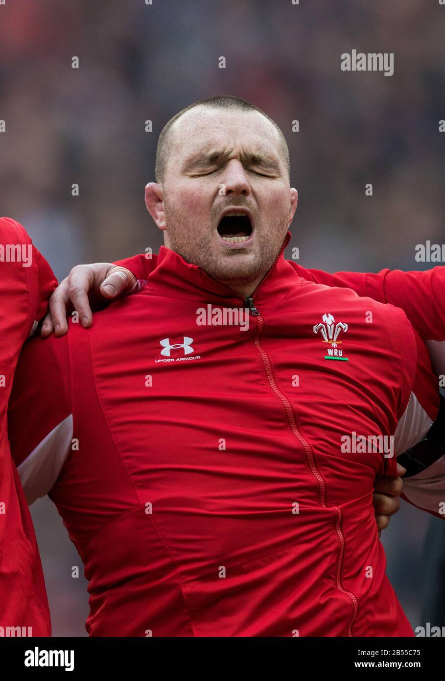 London, Großbritannien. März 2020, Rugby Union Guinness Six Nations Championship, England V Wales, Twickenham, 2020, 07/03/2020 Ken Owens of Wales Credit:Paul Harding/Alamy Live News Stockfoto