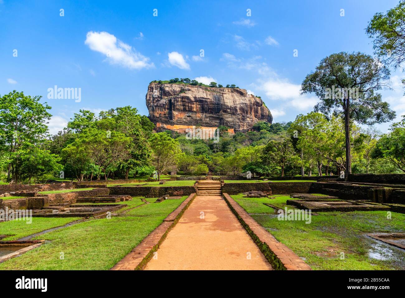 Sigiriya oder Löwenfelsen - alte Felsfestung, Dambulla, Zentralprovinz, Sri Lanka Stockfoto