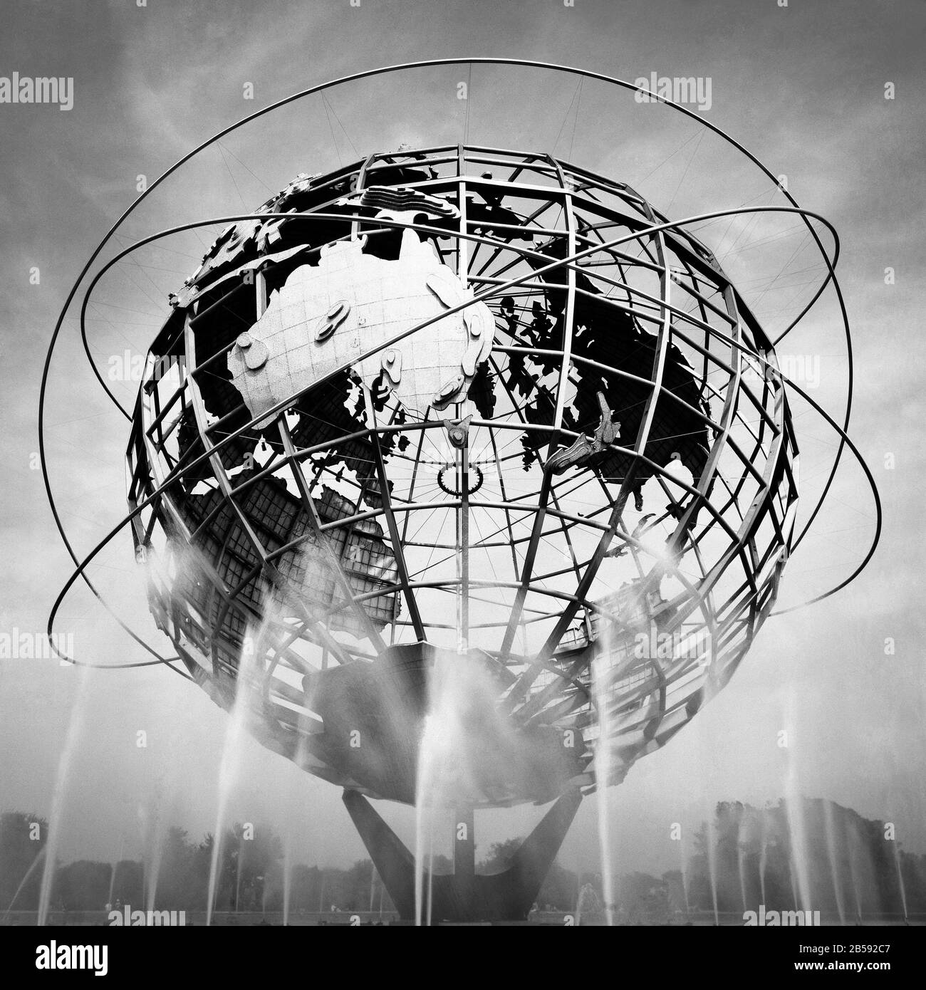 Globe auf der New Yorker Weltausstellung 1964 in Queens, New York. Stockfoto