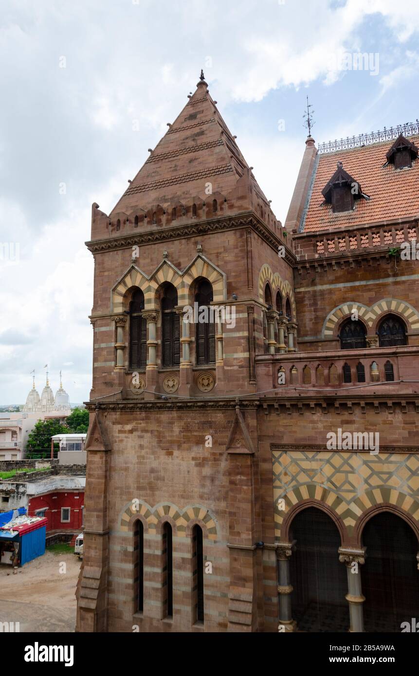 Italienische Gotische Architektur von Prag Mahal, Bhuj, Kutch, Gujarat, Indien Stockfoto