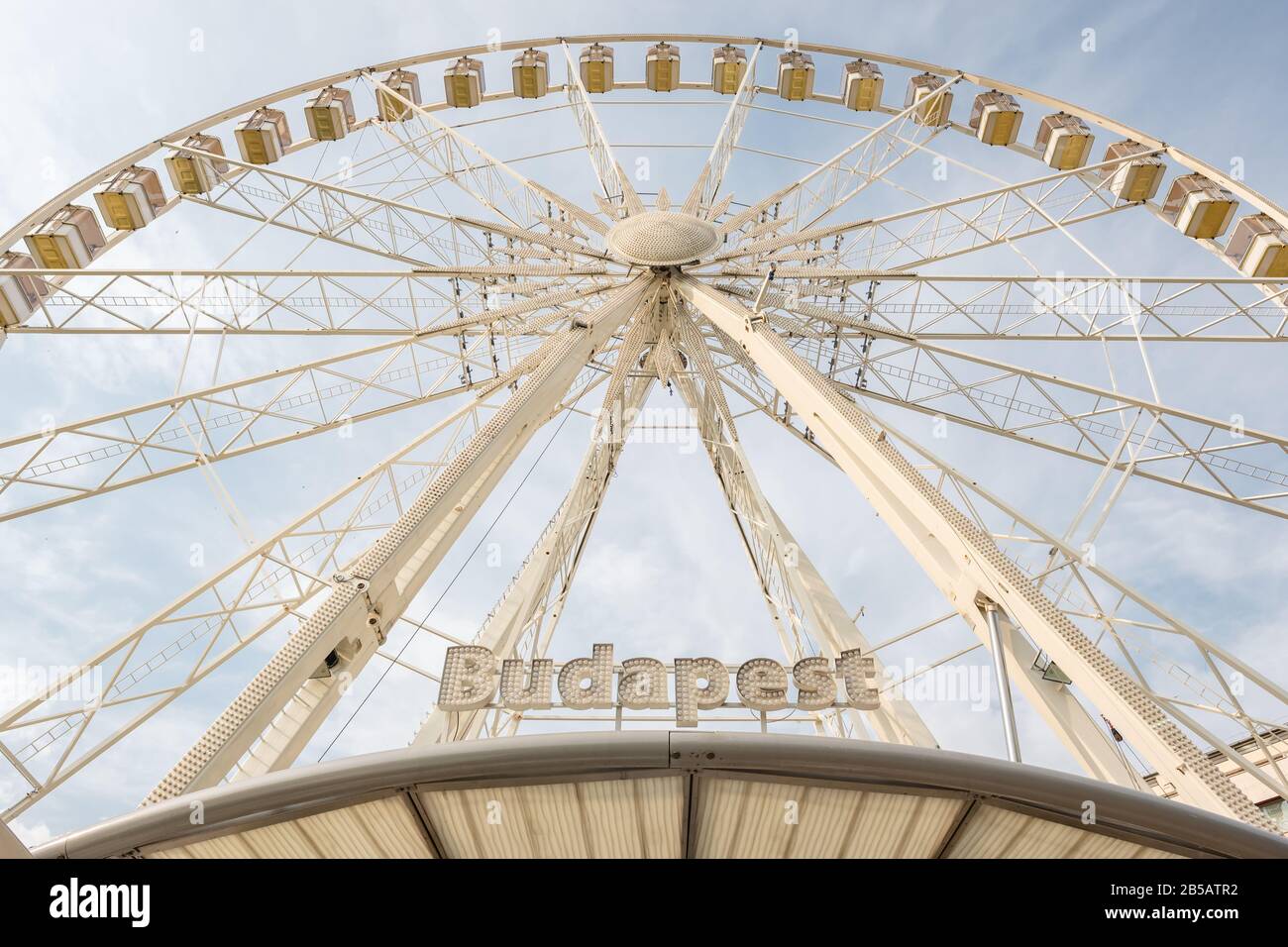 Market Ferris Wheel Budapest Eye in Budapest, Ungarn Stockfoto