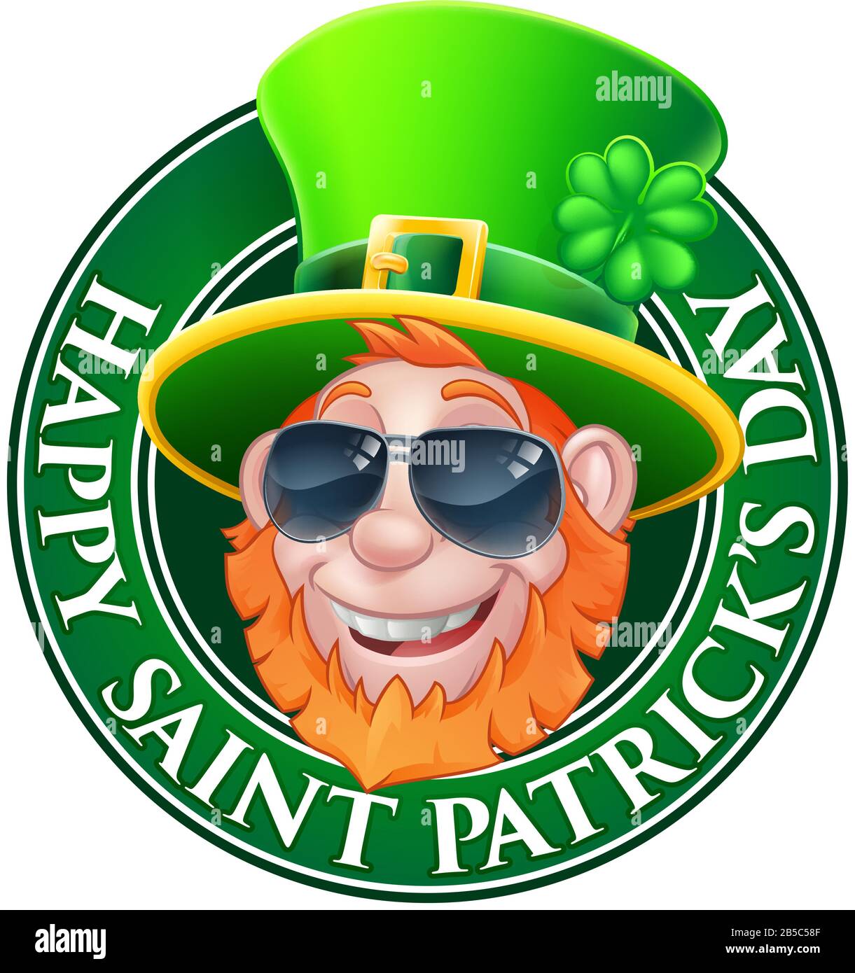 Leprechaun St. Patricks Day Cartoon Stock Vektor