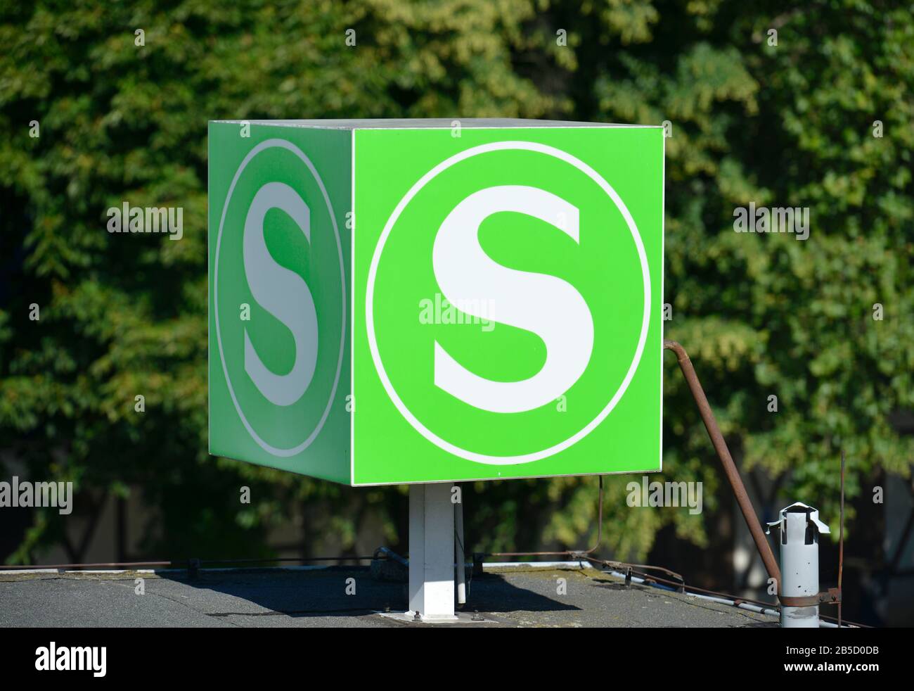 Logo, S-Bahn, Berlin, Deutschland Stockfoto