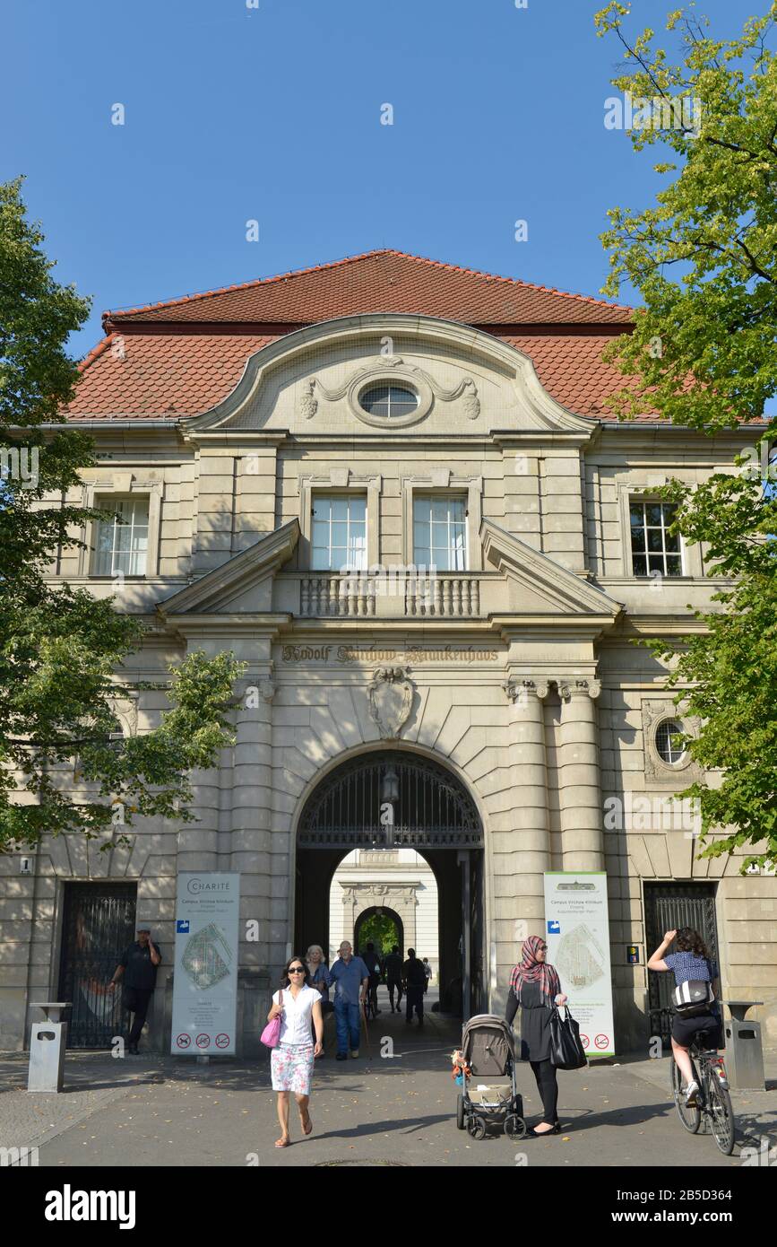 Haupteingang, Charite Virchow-Klinikum, Augustenburger Platz, Wedding, Mitte, Berlin, Deutschland Stockfoto