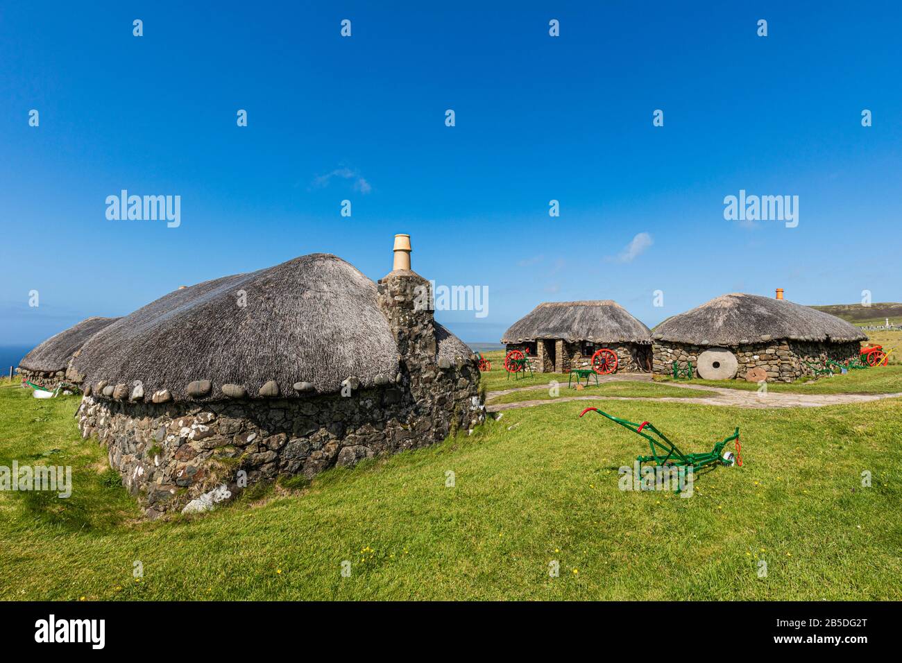 Großbritannien - Schottland - Skye Museum of Island Life - Altes schottisches Dorf auf der Insel Skye. Stockfoto