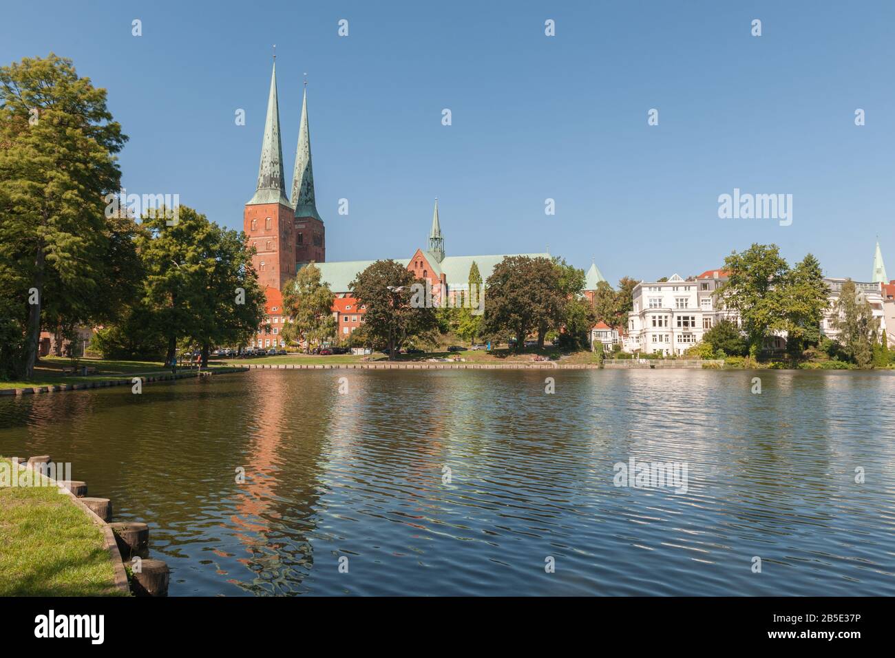 Hansestadt Lübeck, Weltkulturerbe, Zwillingstürme des Doms, Schleswig-Holstein, Norddeutschland, Mitteleuropa Stockfoto