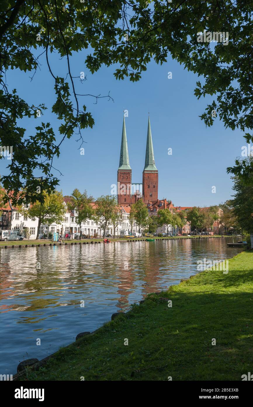 Hansestadt Lübeck, Weltkulturerbe, Zwillingstürme des Doms, Schleswig-Holstein, Norddeutschland, Mitteleuropa Stockfoto