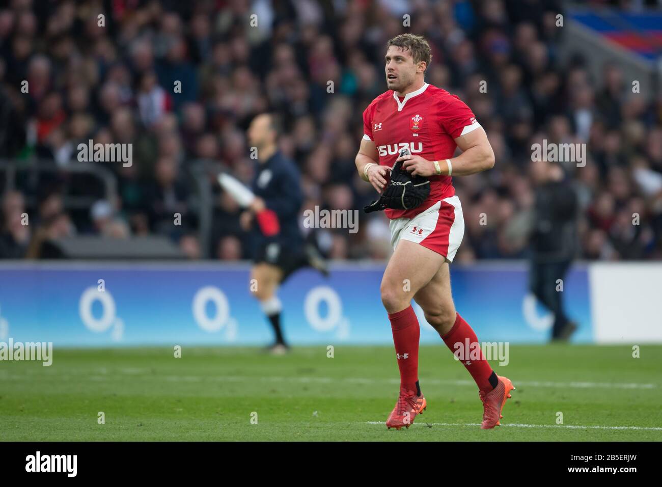 07. März 2020, Großbritannien, London: Leigh Halfpenny (Wales, 15). Vierter Spieltag des Rugby-Turniers Guinness Six Nations 2020; England - Wales am 7. März 2020 in London Foto: Jürgen Kessler / dpa Stockfoto