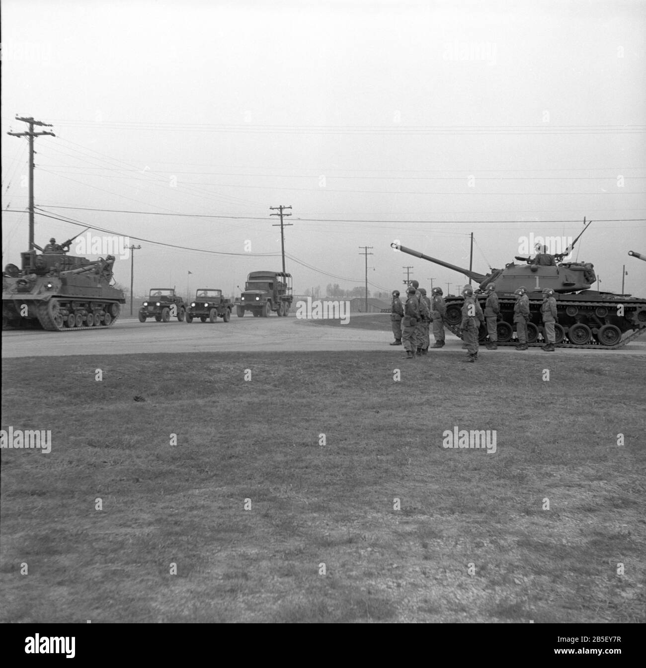 Kampfpanzer M48 Patton der US-ARMEE - M48-Panzer-Patton der United States Army Stockfoto