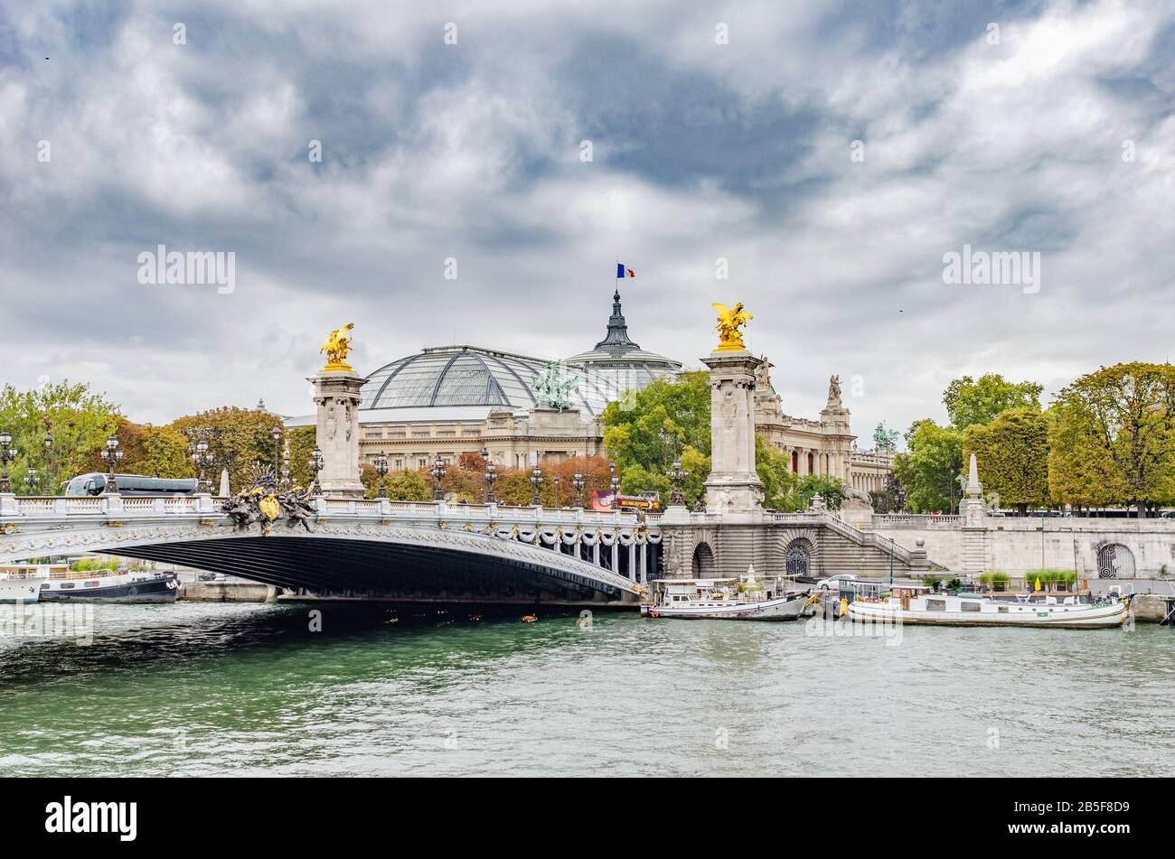 Blick auf die seine in Paris, der Hauptstadt Frankreichs. Stockfoto
