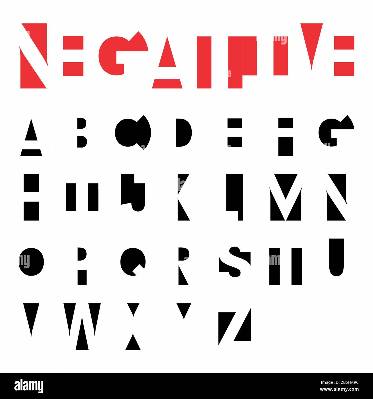Negativer Abstand Für Serifenlose Schriftart (Vektorschriftart). Dekorative Typografie In Großbuchstaben. Stock Vektor