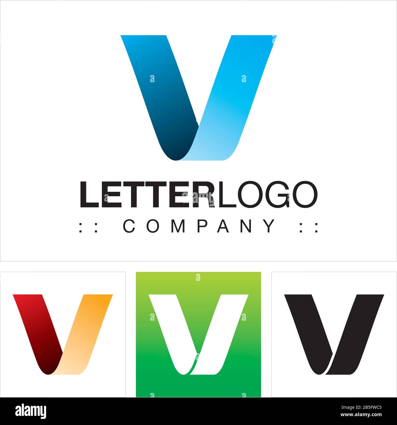 Buchstabe V (Typografie) Vektor-Symbol Firmenlogo (Logotyp). 3D-Symbolillustration Mit Gedrehten Spiralfalzen (Origami). Elegant Stock Vektor
