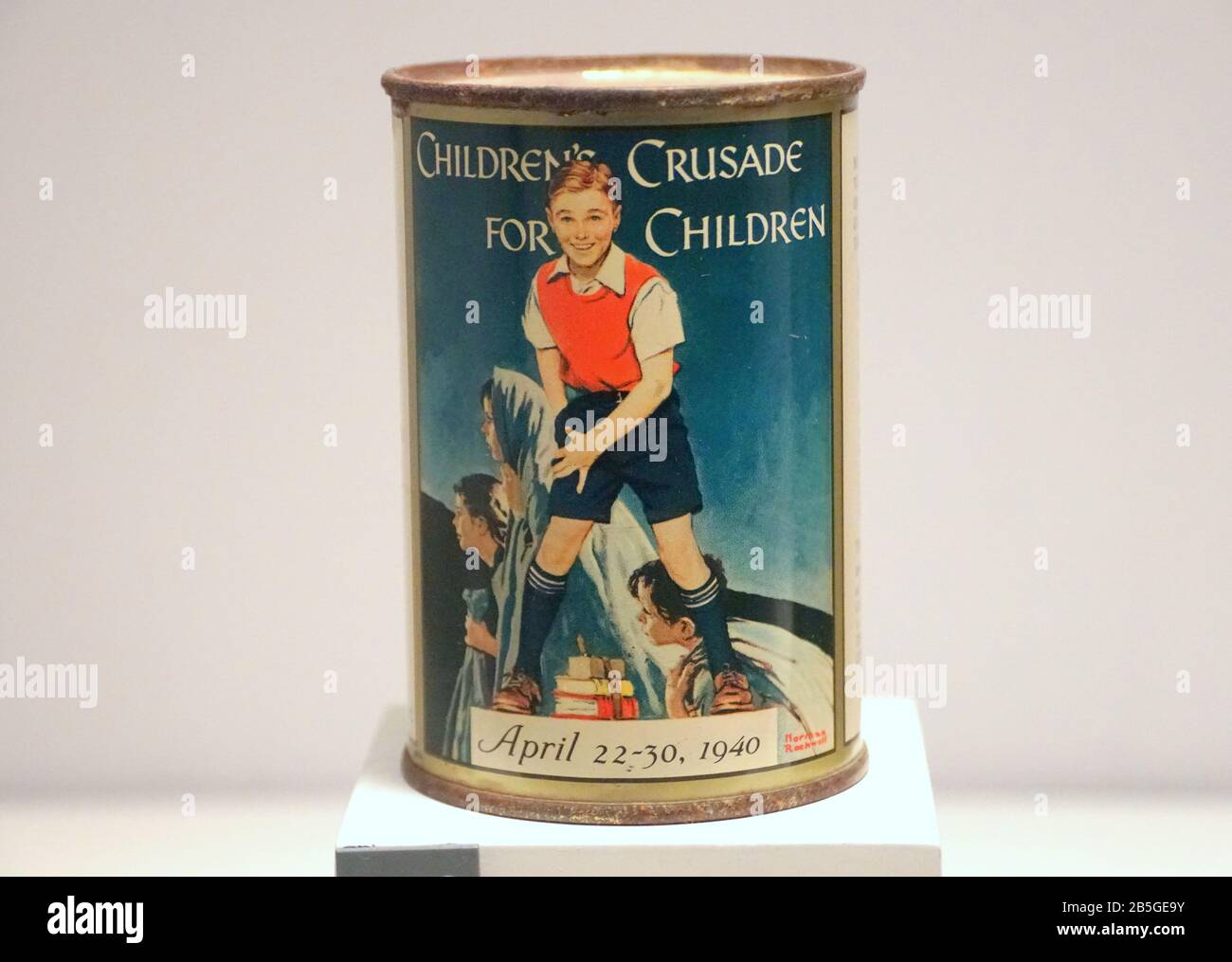 New Orleans, Louisiana, U.S.A - 5. Februar 2020 - Die Pfennigsammlung "Kinderkreuzzug Für Kinder" kann den Kriegswaisen des Europäischen Krieges zugute kommen, die t erzwungen wurden Stockfoto