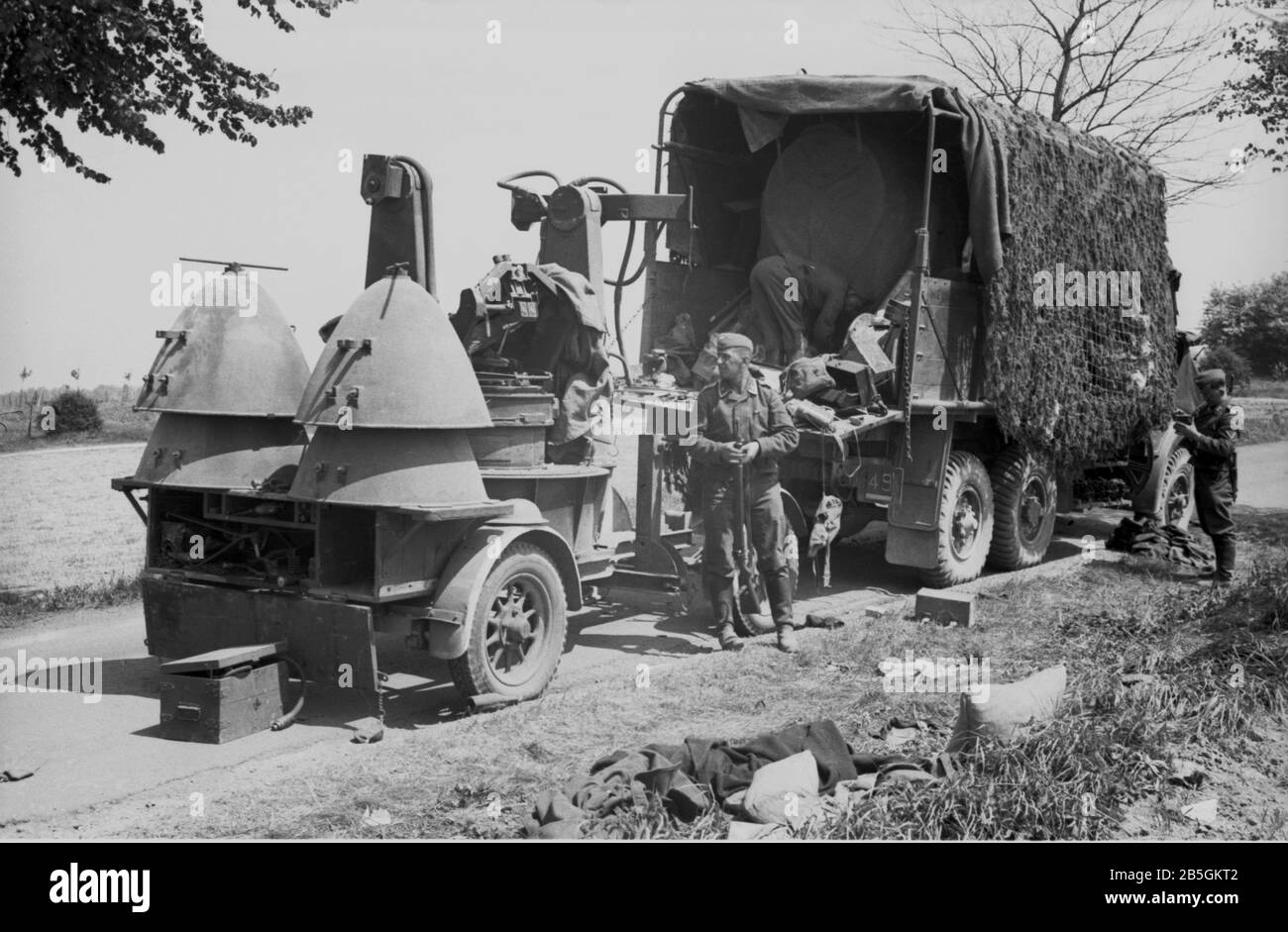 Luftwaffe Der Wehrmacht Horchgerät/Akustiklokator Der Deutschen Luftwaffe Stockfoto