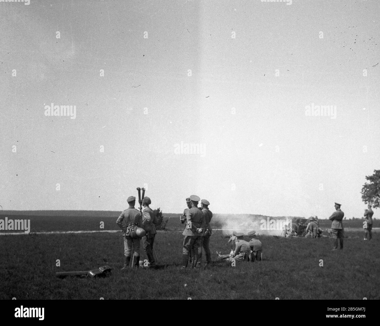 Wehrmacht-Heiner-Leichte-Feldhaubitze leFH 18 10,5 cm Stockfoto