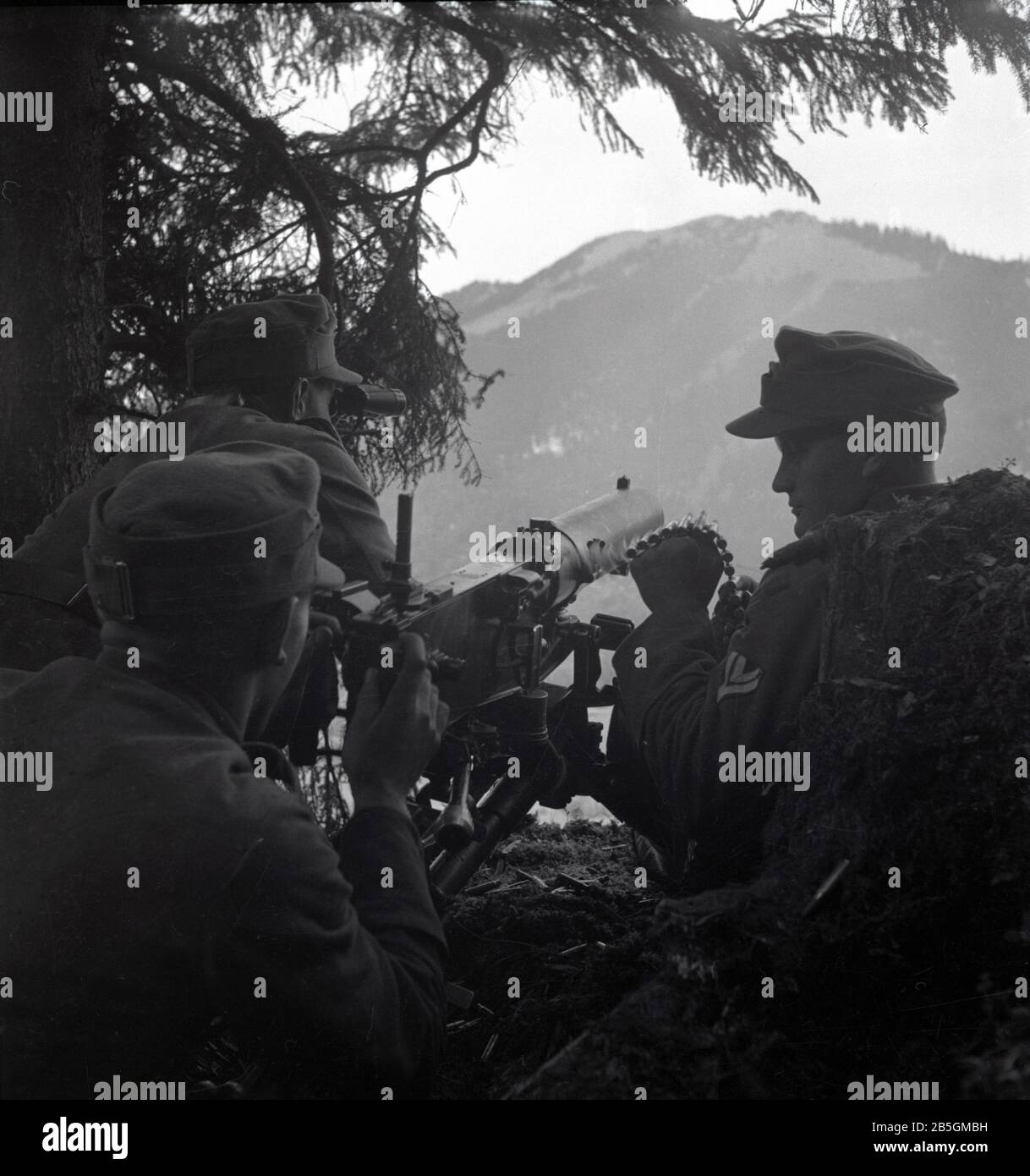 Wehrmacht Heer Maschinengewehr MG 08 / Bundeswehr Maschinengewehr MG08 Stockfoto