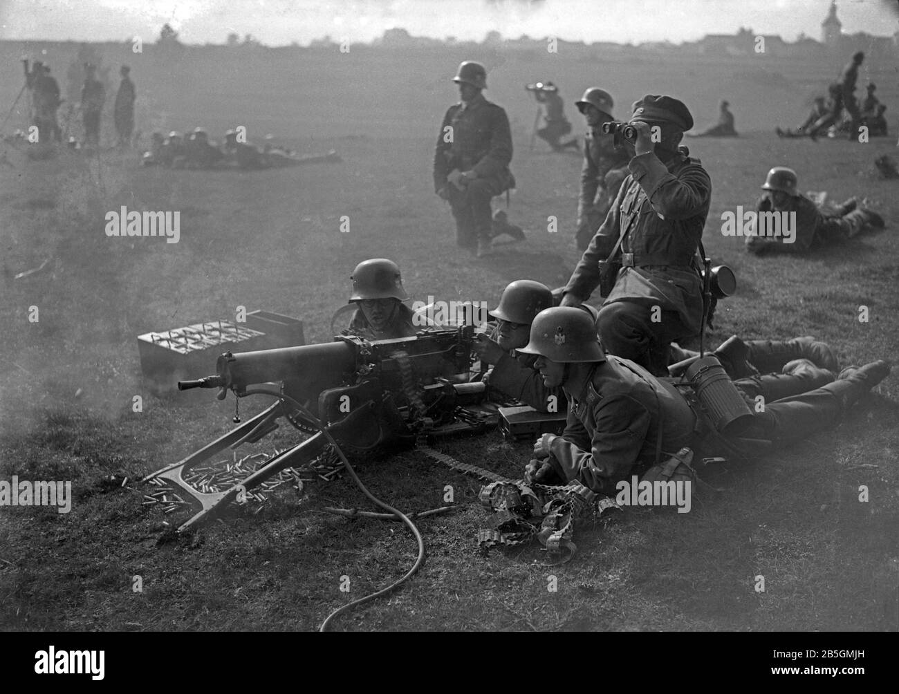 Wehrmacht Heer Maschinengewehr MG 08 / Bundeswehr Maschinengewehr MG08 Stockfoto