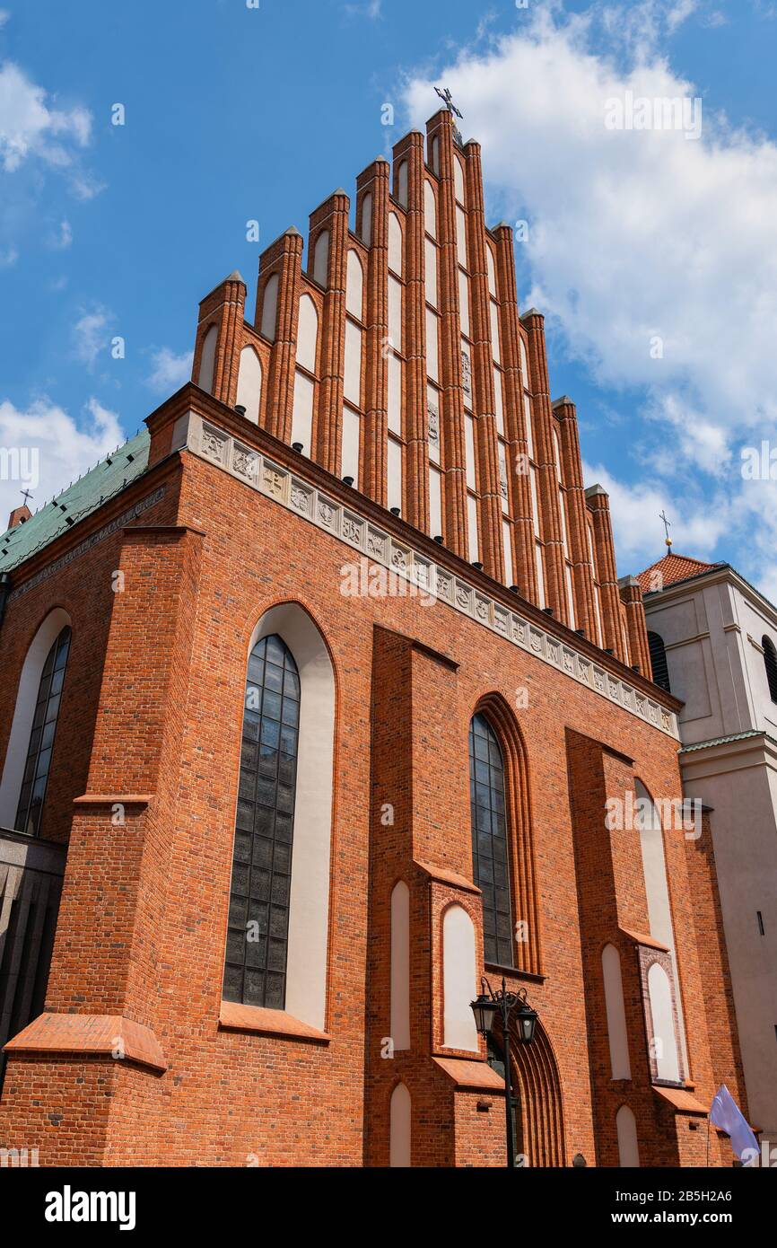 Johannes der baptistische Erzdom in der Stadt Warschau, Polen. Römisch-Katholische Domkirche in der Altstadt, Gotische Architektur Stockfoto