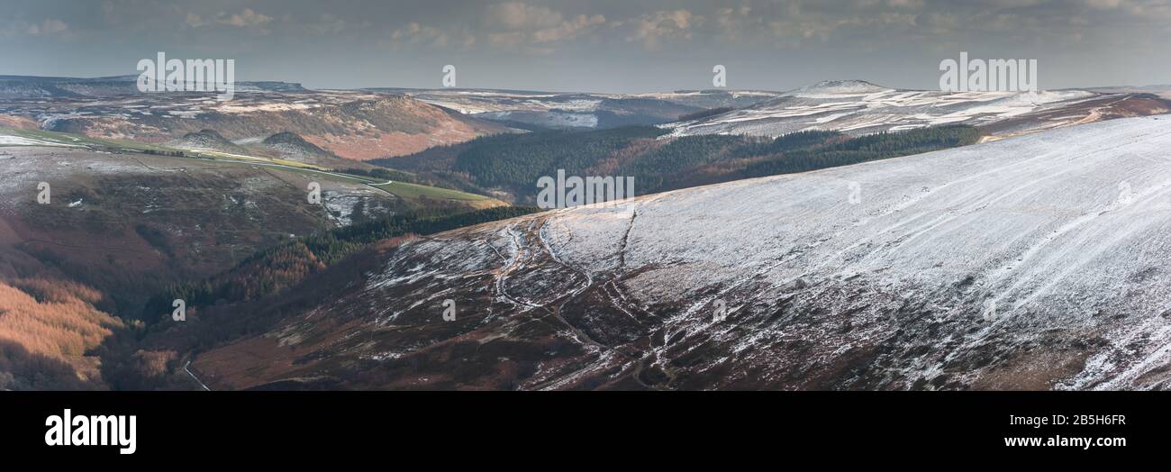 Crook Hill, Stanage Edge, Bamford Edge und Win Hill, Peak District National Park, England Stockfoto