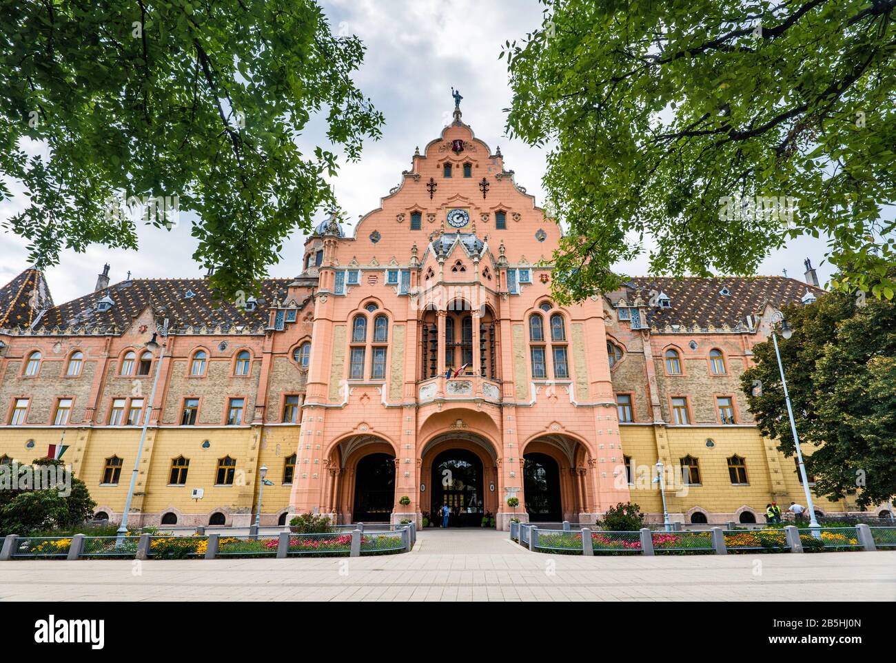 Rathaus im Jugendstil in Kecskemet, südliches Großes ungarisches Tiefland, Kreis Bacs-Kiskun, Ungarn Stockfoto
