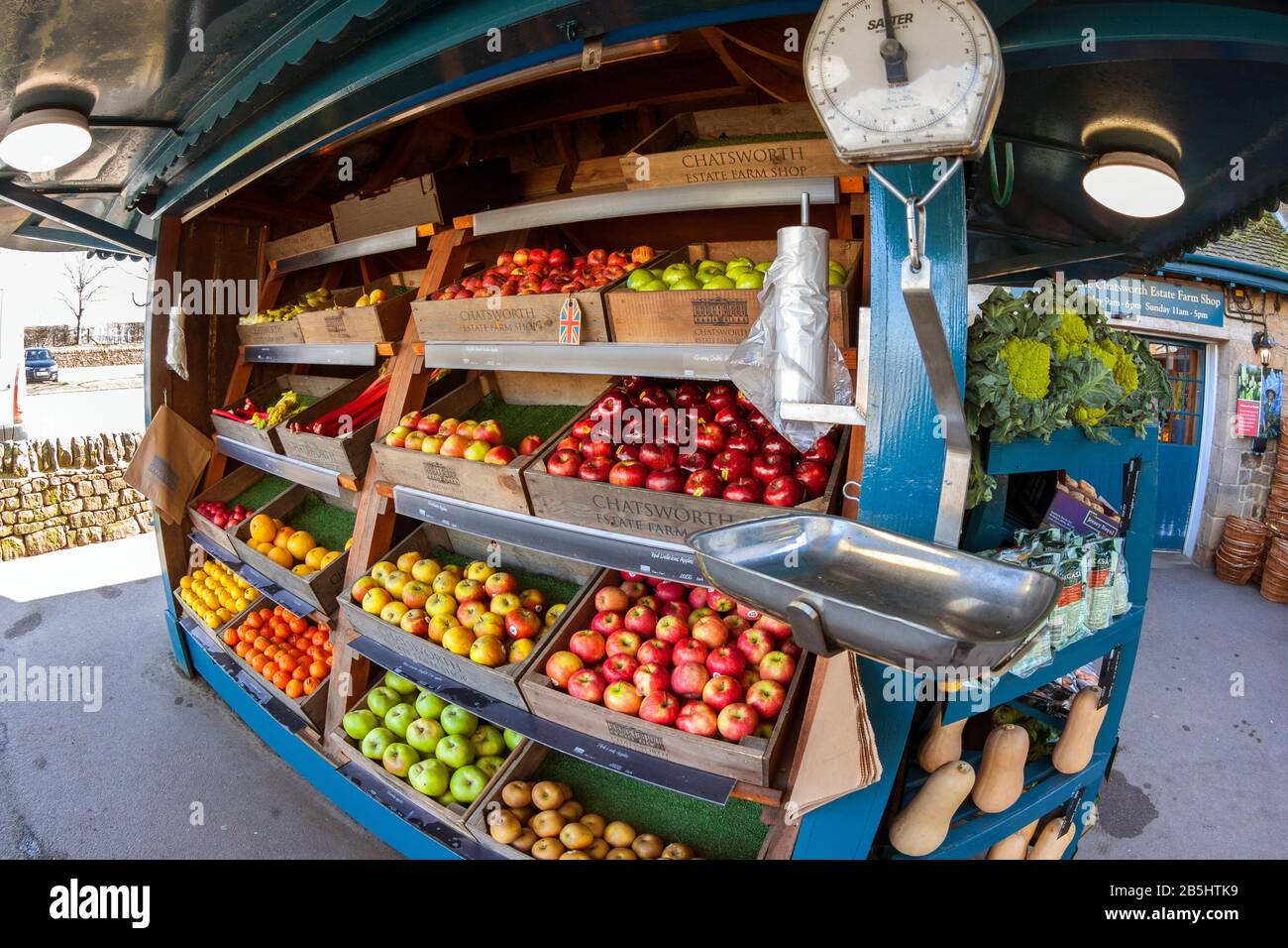 Chatsworth Farm Shop Interior, Pilsley, Derbyshire Stockfoto