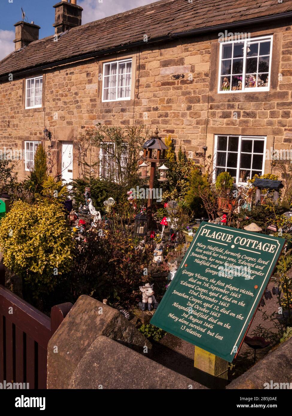 Plague Cottage, The Great Plague, 1665-1666, Eyam, Derbyshire Stockfoto