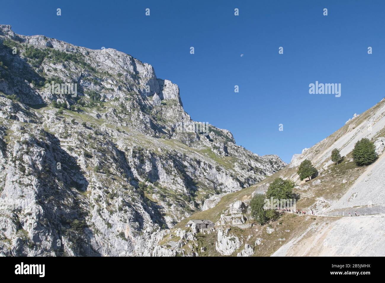 Cares Gorges, Fürstbistum Asturien/Spanien; 05. August 2015. Diese Schlucht mit ihren schmalen Pässen und Schluchten liegt mitten im Herzen des Picos de Eur Stockfoto