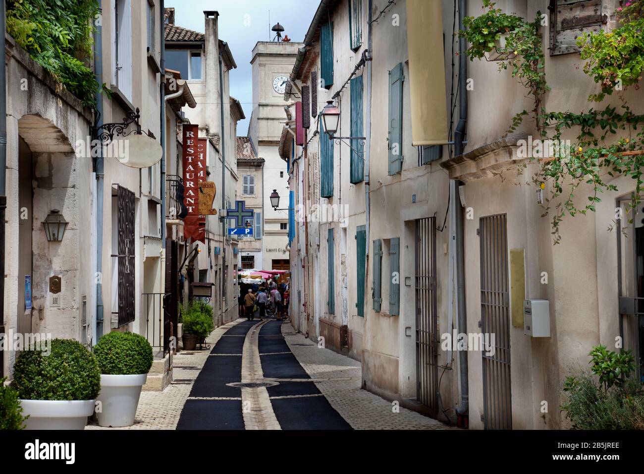 Straße von St Remy de Provence.Provence. Frankreich Stockfoto