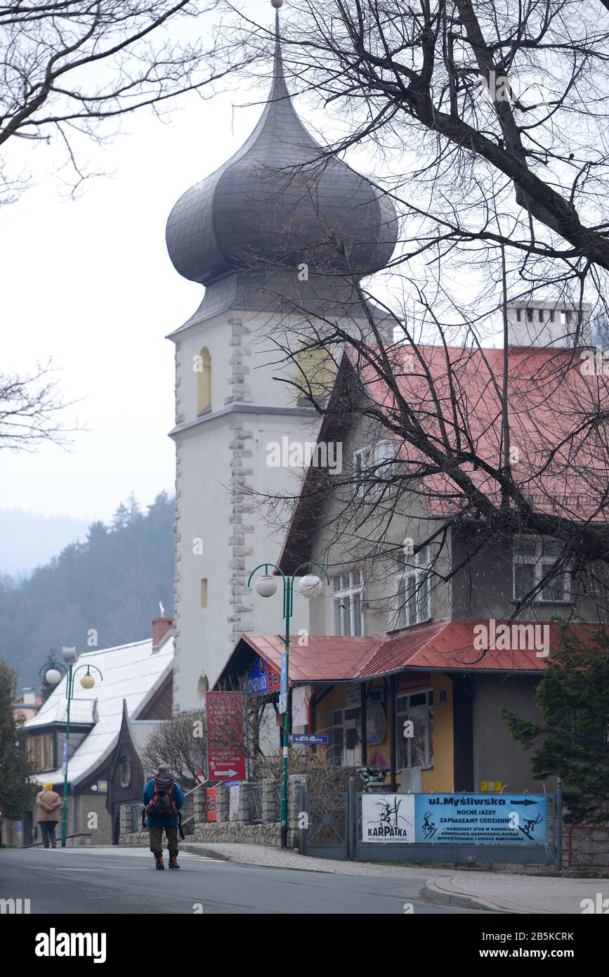 Kirche Zur Hl. Jungfrau Maria, Karpacz, Niederschlesien, Polen Stockfoto