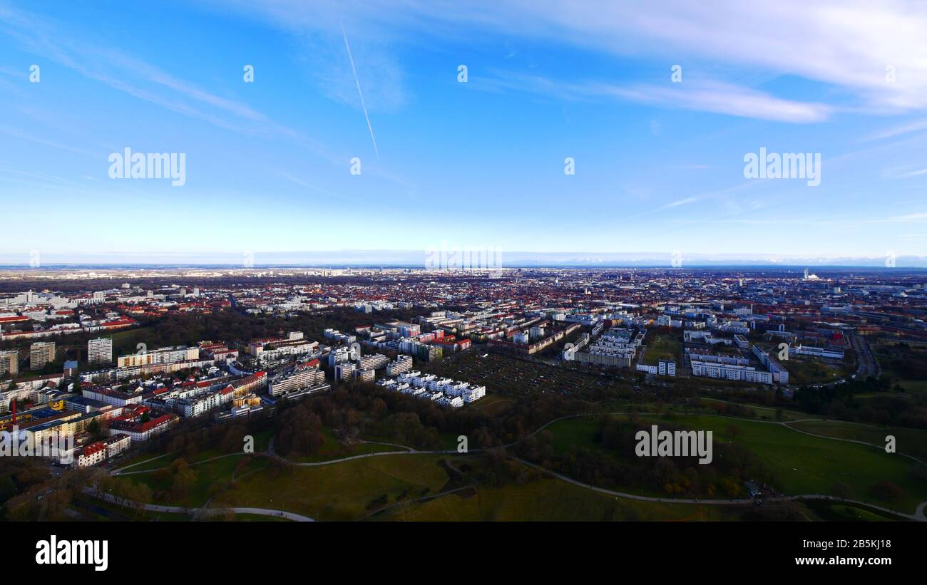 München, Deutschland: Panorama über die Stadt Stockfoto